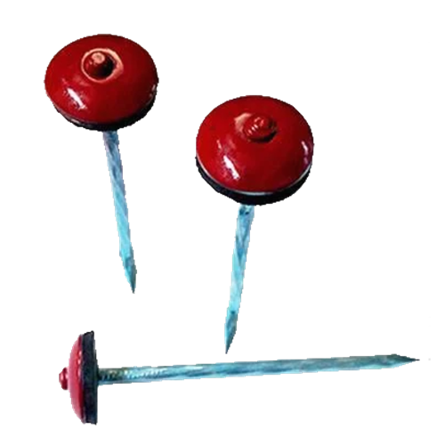 OYNAR BAŞLI BOYALI ÇATI ÇİVİSİ KIRMIZI 10 cm